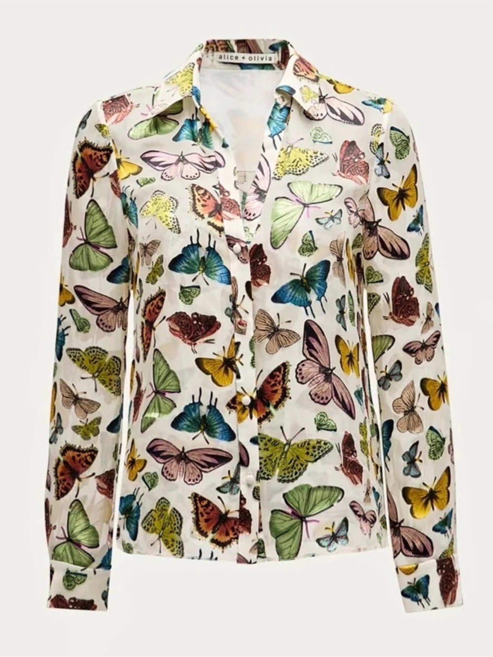 Alice + Olivia Eloise Boundless Butterfly Button-Down Shirt